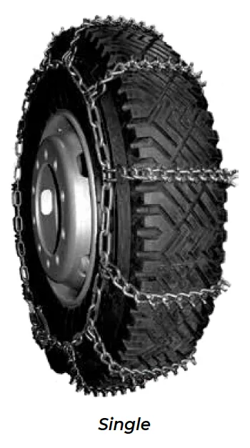 Trygg - Heavy Truck Chain | Studded Super Singles (8mm - 5/16") Tire Size: 385/65-22.5